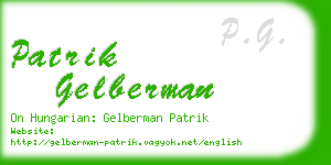 patrik gelberman business card